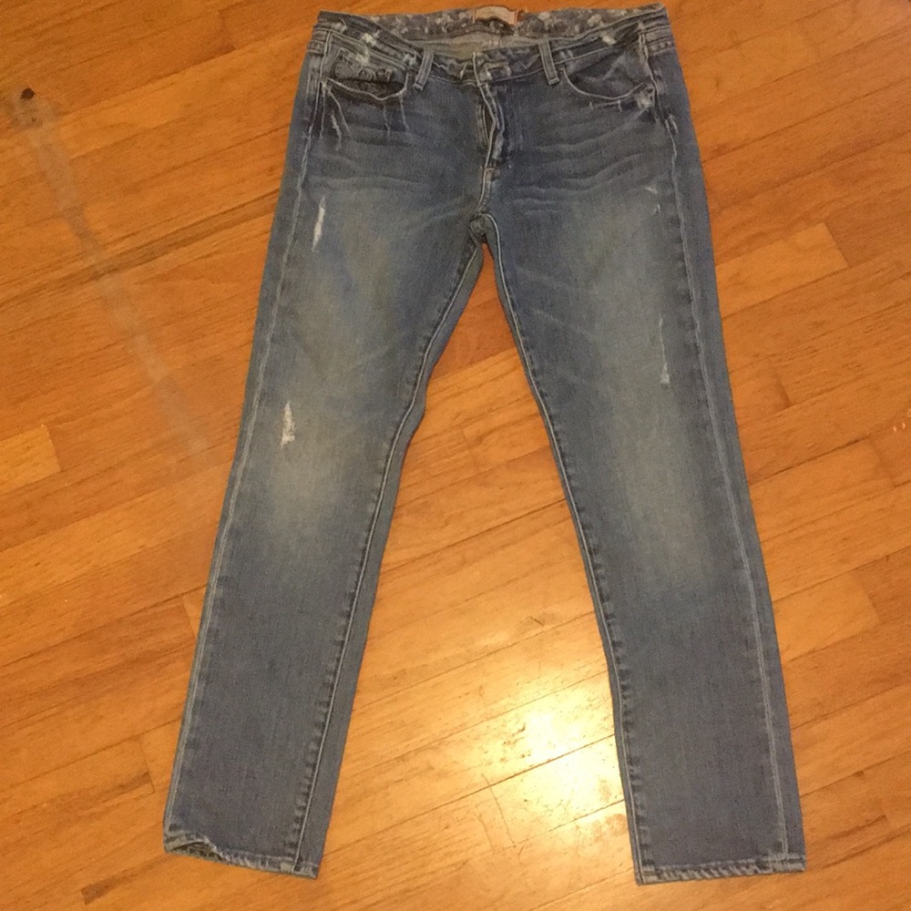 PAIGE denim. Straight leg, ankle length